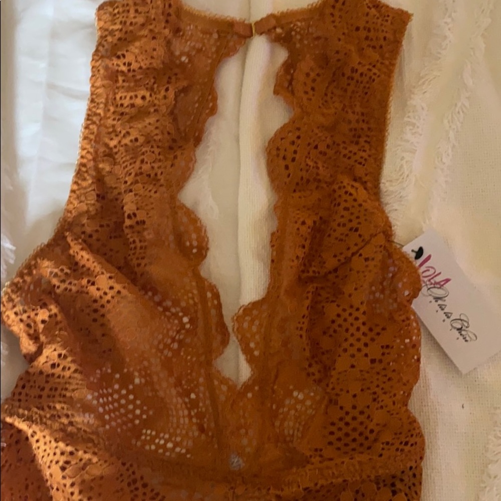 Deep plunge teddy lingerie